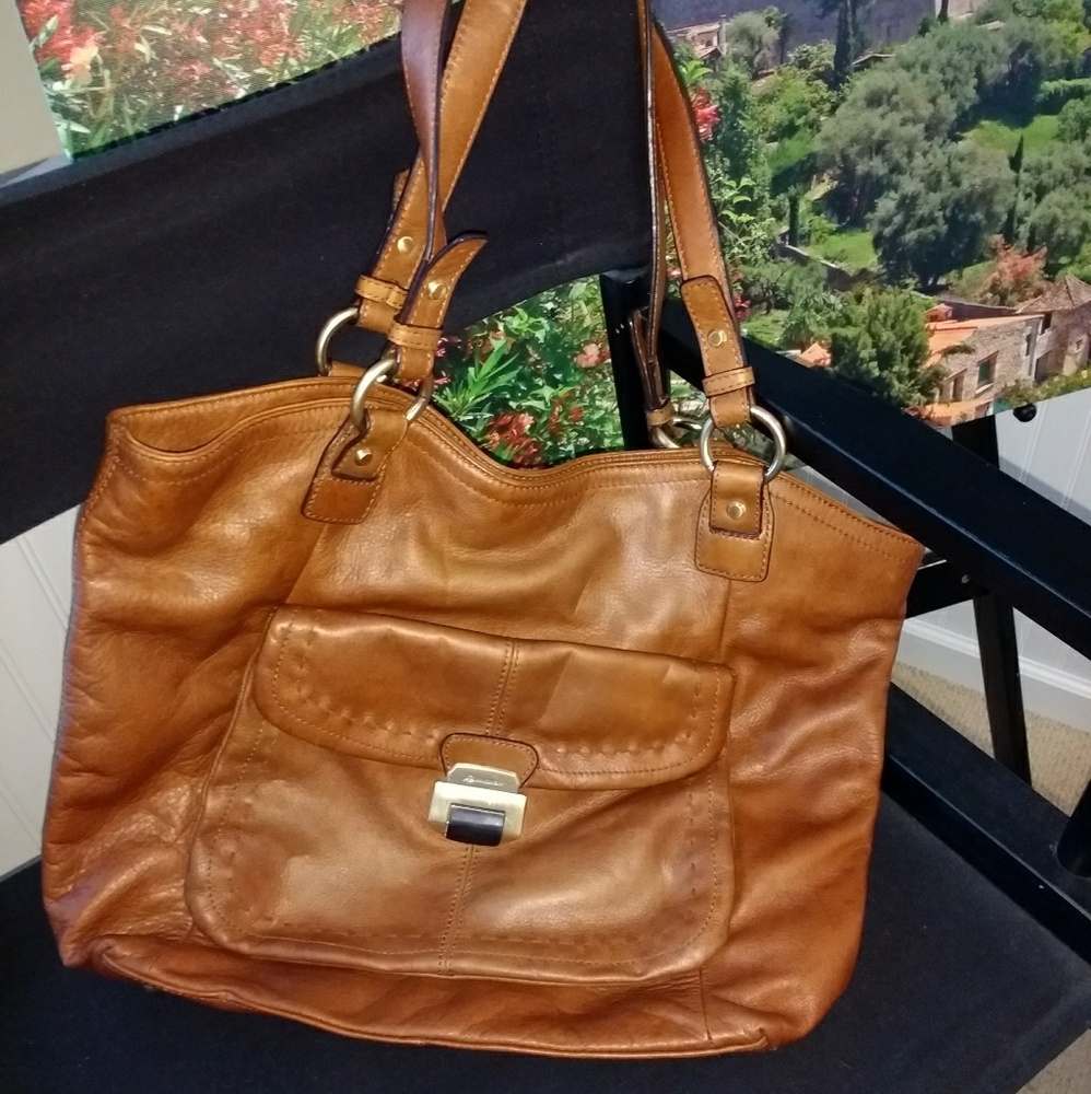 B. Makowsky Tan Leather Bag